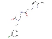 N-{1-[2-(3-chlorophenyl)ethyl]-5-oxo-3-pyrrolidinyl}-3-(3-methyl-1H-pyrazol-1-yl)propanamide