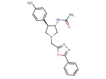 N-{(3S*,4R*)-4-(4-methylphenyl)-1-[(5-phenyl-1,3,4-oxadiazol-2-yl)methyl]pyrrolidin-3-yl}acetamide