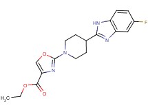 ethyl 2-[4-(5-fluoro-1H-benzimidazol-2-yl)-1-piperidinyl]-1,3-oxazole-4-carboxylate