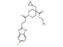 ethyl 4-(cyclopropylmethyl)-1-[3-(5-fluoro-1H-benzimidazol-2-yl)propanoyl]-4-piperidinecarboxylate