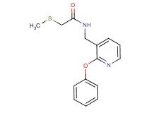 2-(methylthio)-N-[(2-phenoxy-3-pyridinyl)methyl]acetamide