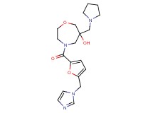 4-[5-(1H-imidazol-1-ylmethyl)-2-furoyl]-6-(pyrrolidin-1-ylmethyl)-1,4-oxazepan-6-ol