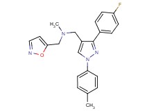1-[3-(4-fluorophenyl)-1-(4-methylphenyl)-1H-pyrazol-4-yl]-N-(5-isoxazolylmethyl)-N-methylmethanamine