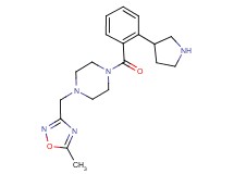 1-[(5-methyl-1,2,4-oxadiazol-3-yl)methyl]-4-[2-(3-pyrrolidinyl)benzoyl]piperazine hydrochloride