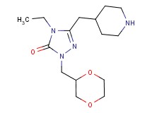 2-(1,4-dioxan-2-ylmethyl)-4-ethyl-5-(piperidin-4-ylmethyl)-2,4-dihydro-3H-1,2,4-triazol-3-one