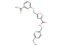 5-[(3-acetylphenoxy)methyl]-N-[(5-ethyl-2-pyridinyl)methyl]-3-isoxazolecarboxamide