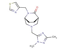 (1S*,5R*)-3-[(1,3-dimethyl-1H-1,2,4-triazol-5-yl)methyl]-6-(1,3-thiazol-4-ylmethyl)-3,6-diazabicyclo[3.2.2]nonan-7-one