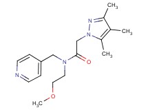 N-(2-methoxyethyl)-N-(pyridin-4-ylmethyl)-2-(3,4,5-trimethyl-1H-pyrazol-1-yl)acetamide