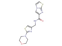 N-{[2-(4-morpholinyl)-1,3-thiazol-4-yl]methyl}imidazo[2,1-b][1,3]thiazole-6-carboxamide
