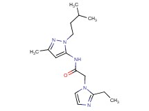 2-(2-ethyl-1H-imidazol-1-yl)-N-[3-methyl-1-(3-methylbutyl)-1H-pyrazol-5-yl]acetamide trifluoroacetate