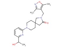 2-[(3,5-dimethyl-4-isoxazolyl)methyl]-8-[6-(1-hydroxyethyl)-2-pyridinyl]-2,8-diazaspiro[4.5]decan-3-one