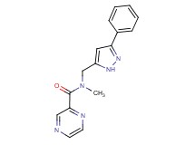N-methyl-N-[(3-phenyl-1H-pyrazol-5-yl)methyl]pyrazine-2-carboxamide