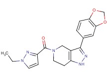 3-(1,3-benzodioxol-5-yl)-5-[(1-ethyl-1H-pyrazol-3-yl)carbonyl]-4,5,6,7-tetrahydro-1H-pyrazolo[4,3-c]pyridine