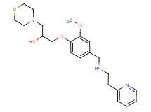 1-[2-methoxy-4-({[2-(2-pyridinyl)ethyl]amino}methyl)phenoxy]-3-(4-thiomorpholinyl)-2-propanol