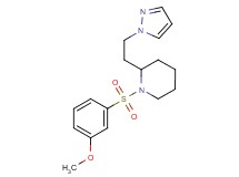 1-[(3-methoxyphenyl)sulfonyl]-2-[2-(1H-pyrazol-1-yl)ethyl]piperidine