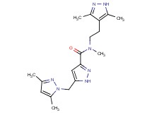 N-[2-(3,5-dimethyl-1H-pyrazol-4-yl)ethyl]-5-[(3,5-dimethyl-1H-pyrazol-1-yl)methyl]-N-methyl-1H-pyrazole-3-carboxamide