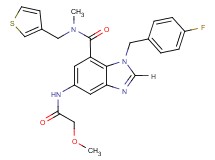 1-(4-fluorobenzyl)-5-[(methoxyacetyl)amino]-N-methyl-N-(3-thienylmethyl)-1H-benzimidazole-7-carboxamide