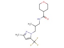 N-{2-methyl-3-[3-methyl-5-(trifluoromethyl)-1H-pyrazol-1-yl]propyl}tetrahydro-2H-pyran-4-carboxamide