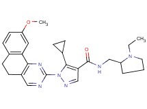 5-cyclopropyl-N-[(1-ethyl-2-pyrrolidinyl)methyl]-1-(9-methoxy-5,6-dihydrobenzo[h]quinazolin-2-yl)-1H-pyrazole-4-carboxamide
