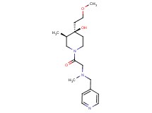 (3R*,4R*)-4-(2-methoxyethyl)-3-methyl-1-[N-methyl-N-(4-pyridinylmethyl)glycyl]-4-piperidinol