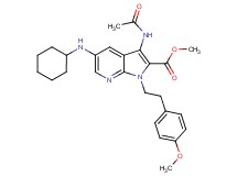 methyl 3-(acetylamino)-5-(cyclohexylamino)-1-[2-(4-methoxyphenyl)ethyl]-1H-pyrrolo[2,3-b]pyridine-2-carboxylate