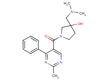3-[(dimethylamino)methyl]-1-[(2-methyl-4-phenyl-5-pyrimidinyl)carbonyl]-3-pyrrolidinol