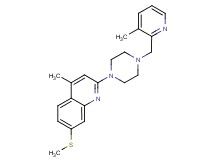 4-methyl-2-{4-[(3-methyl-2-pyridinyl)methyl]-1-piperazinyl}-7-(methylthio)quinoline