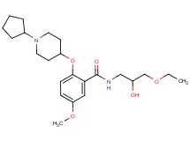 2-[(1-cyclopentyl-4-piperidinyl)oxy]-N-(3-ethoxy-2-hydroxypropyl)-5-methoxybenzamide