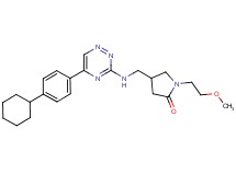 4-({[5-(4-cyclohexylphenyl)-1,2,4-triazin-3-yl]amino}methyl)-1-(2-methoxyethyl)-2-pyrrolidinone