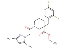 ethyl 3-(2,4-difluorobenzyl)-1-[(3,5-dimethyl-1H-pyrazol-1-yl)acetyl]-3-piperidinecarboxylate