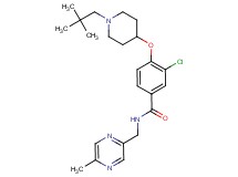 3-chloro-4-{[1-(2,2-dimethylpropyl)-4-piperidinyl]oxy}-N-[(5-methyl-2-pyrazinyl)methyl]benzamide