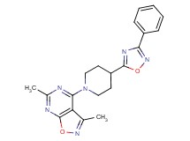 3,6-dimethyl-4-[4-(3-phenyl-1,2,4-oxadiazol-5-yl)-1-piperidinyl]isoxazolo[5,4-d]pyrimidine