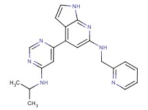 4-[6-(isopropylamino)pyrimidin-4-yl]-N-(pyridin-2-ylmethyl)-1H-pyrrolo[2,3-b]pyridin-6-amine