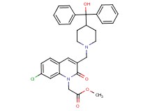methyl [7-chloro-3-({4-[hydroxy(diphenyl)methyl]-1-piperidinyl}methyl)-2-oxo-1(2H)-quinolinyl]acetate