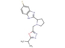 5-fluoro-2-{1-[(5-isopropyl-1,3,4-oxadiazol-2-yl)methyl]-2-pyrrolidinyl}-1H-benzimidazole
