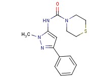 N-(1-methyl-3-phenyl-1H-pyrazol-5-yl)thiomorpholine-4-carboxamide
