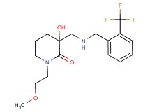 3-hydroxy-1-(2-methoxyethyl)-3-({[2-(trifluoromethyl)benzyl]amino}methyl)piperidin-2-one