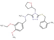 (3-ethoxy-4-methoxybenzyl)methyl{[5-[(2-methylbenzyl)thio]-4-(tetrahydro-2-furanylmethyl)-4H-1,2,4-triazol-3-yl]methyl}amine