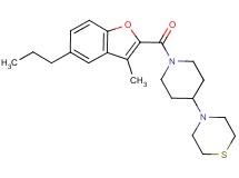 4-{1-[(3-methyl-5-propyl-1-benzofuran-2-yl)carbonyl]-4-piperidinyl}thiomorpholine
