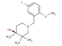 (4S*)-1-(5-fluoro-2-methoxybenzyl)-3,3,4-trimethylpiperidin-4-ol