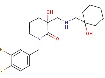 1-(3,4-difluorobenzyl)-3-hydroxy-3-({[(1-hydroxycyclohexyl)methyl]amino}methyl)piperidin-2-one