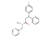 3-(4-fluorophenyl)-N-methyl-3-phenyl-N-(pyrimidin-4-ylmethyl)propanamide
