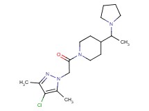 1-[(4-chloro-3,5-dimethyl-1H-pyrazol-1-yl)acetyl]-4-[1-(1-pyrrolidinyl)ethyl]piperidine