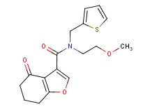 N-(2-methoxyethyl)-4-oxo-N-(2-thienylmethyl)-4,5,6,7-tetrahydro-1-benzofuran-3-carboxamide