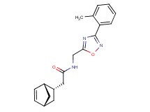2-[(1S*,2S*,4S*)-bicyclo[2.2.1]hept-5-en-2-yl]-N-{[3-(2-methylphenyl)-1,2,4-oxadiazol-5-yl]methyl}acetamide