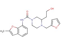 4-(2-furylmethyl)-3-(2-hydroxyethyl)-N-(2-methyl-1-benzofuran-7-yl)piperazine-1-carboxamide