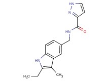 N-[(2-ethyl-3-methyl-1H-indol-5-yl)methyl]-1H-pyrazole-3-carboxamide