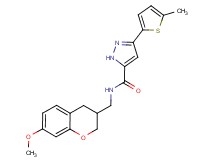 N-[(7-methoxy-3,4-dihydro-2H-chromen-3-yl)methyl]-3-(5-methyl-2-thienyl)-1H-pyrazole-5-carboxamide