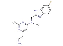 6-(2-aminoethyl)-N-[(6-fluoro-1H-benzimidazol-2-yl)methyl]-N,2-dimethylpyrimidin-4-amine
