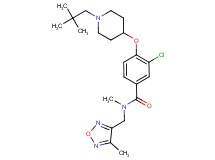 3-chloro-4-{[1-(2,2-dimethylpropyl)-4-piperidinyl]oxy}-N-methyl-N-[(4-methyl-1,2,5-oxadiazol-3-yl)methyl]benzamide